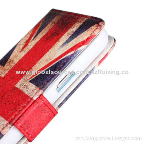 New 2-in-1 PU Leather Phone Case for Samsung Galaxy S5, with Flag Image and Stand Function
